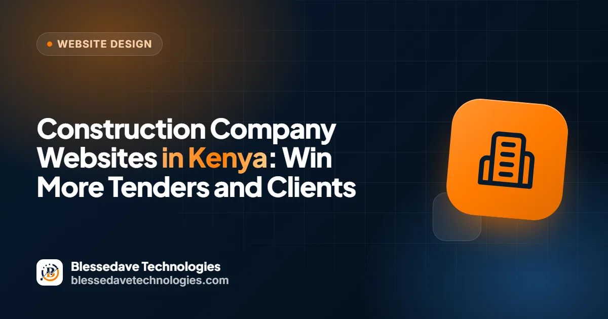 Construction Company Websites in Kenya: Win More Tenders and Clients: Blessedave Technologies guide cover