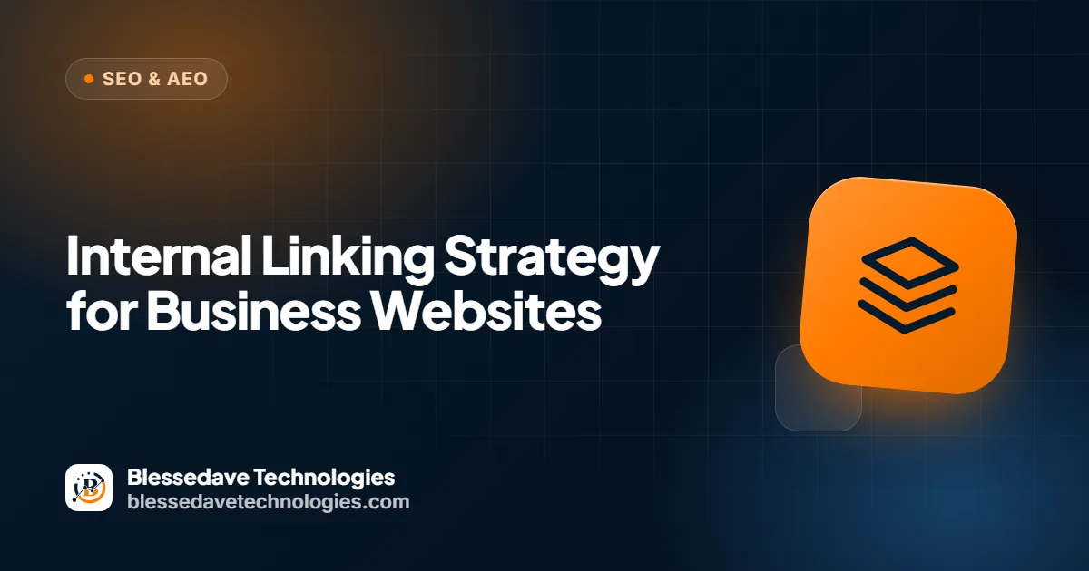 Internal Linking Strategy for Business Websites: Blessedave Technologies guide cover