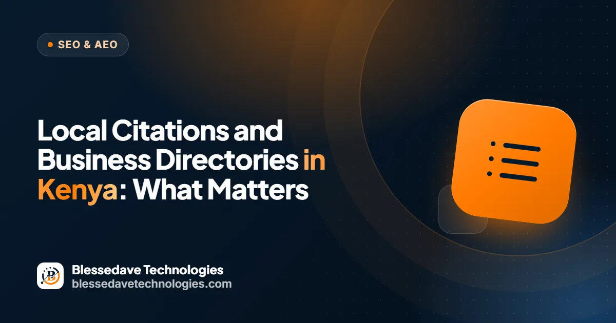 Local Citations and Business Directories in Kenya: What Matters: Blessedave Technologies guide cover