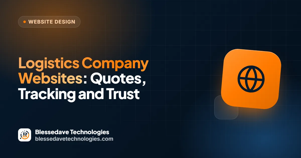 Logistics Company Websites: Quotes, Tracking and Trust: Blessedave Technologies guide cover