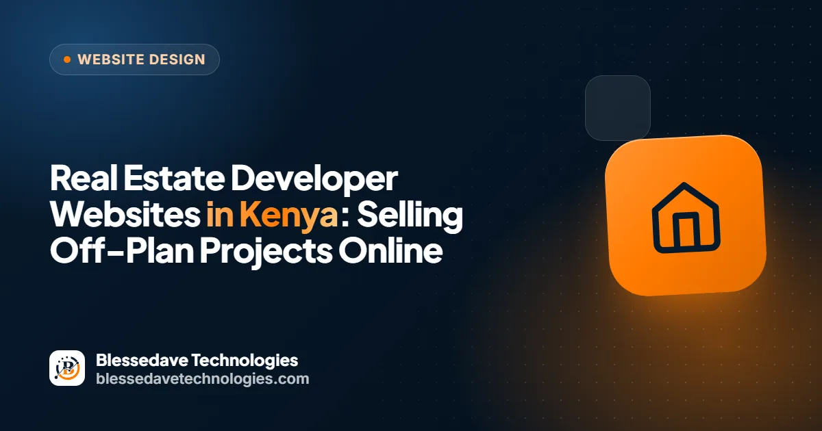 Real Estate Developer Websites in Kenya: Selling Off-Plan Projects Online: Blessedave Technologies guide cover